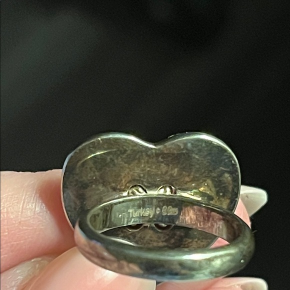 Vintage COACH Sterling Heart “Button” Ring - Picture 10 of 13